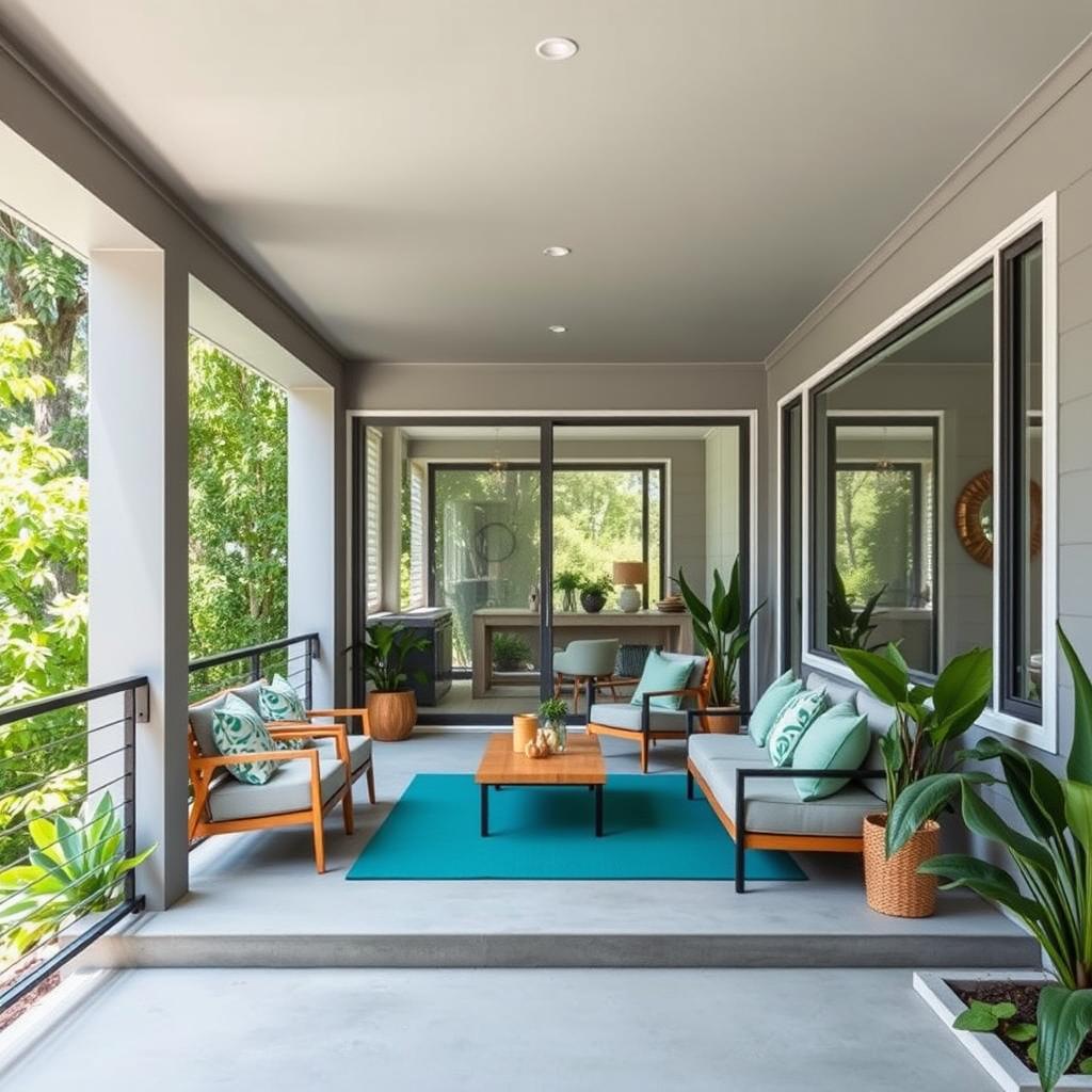 Modern Porch Color and Material Design