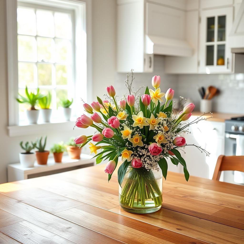 Spring Kitchen Floral Decor