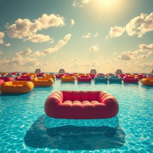 Giant Inflatable Sofa Pools
