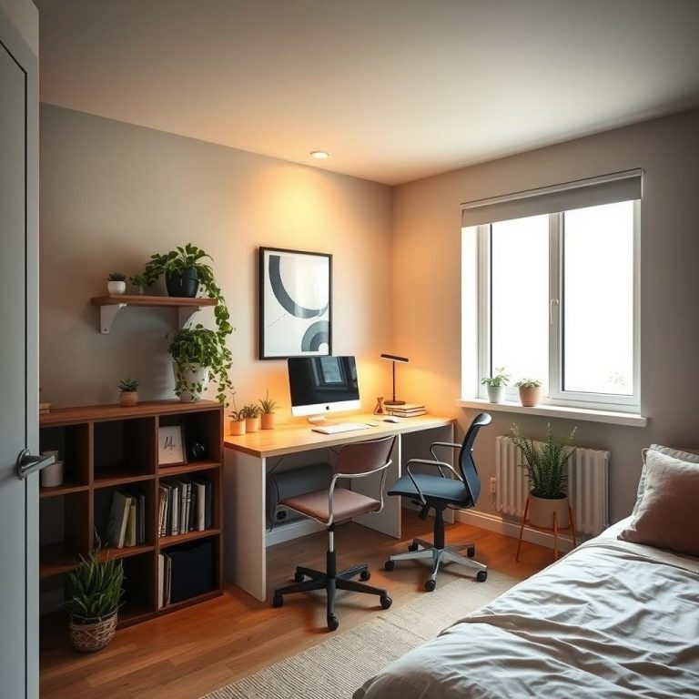 Small bedroom office combo ideas​